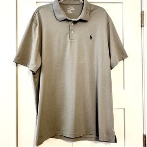 Polo by Ralph Lauren Men’s Classic Performance Gray Polo Shirt Navy Pony • XL
